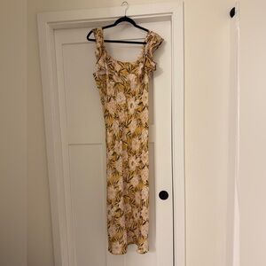 NWT Madewell Yellow Floral Maxi Dress